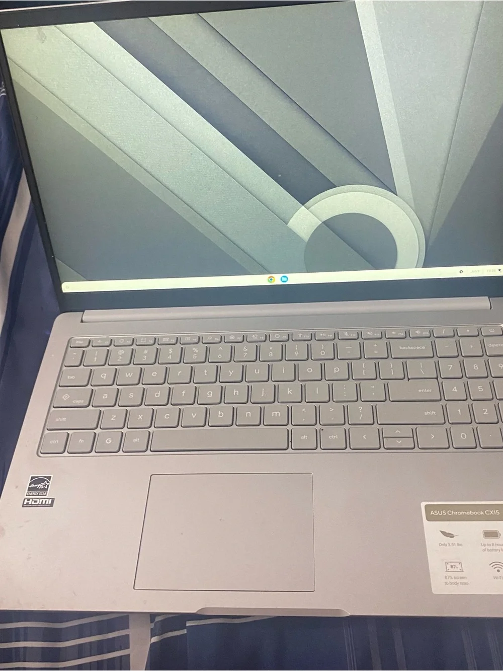 ASUS Chromebook CX15 Silver Laptop - Sleek Silver Design